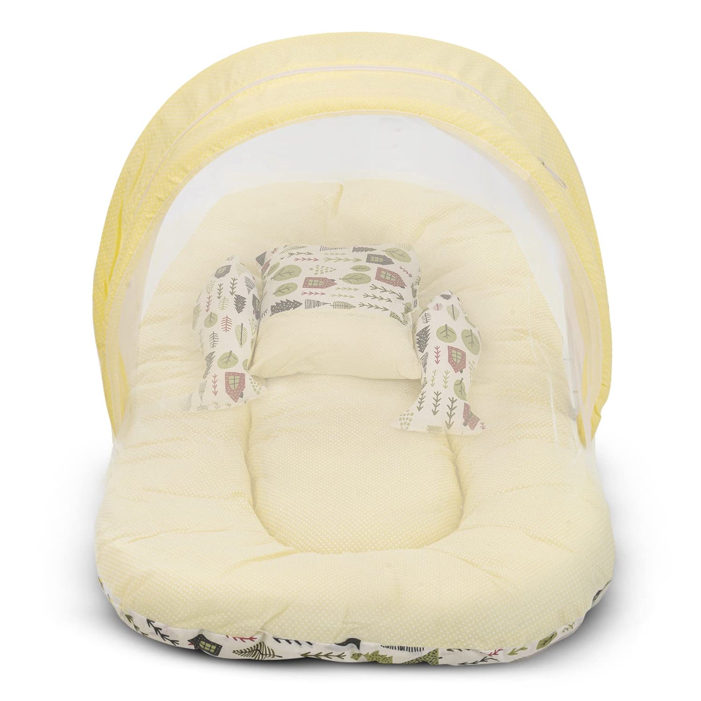 Baybee Baby Bedding Set for New Born Baby, Bed Mattress with Mosquito Net, Zip, Neck Pillow & 2 Bolsters