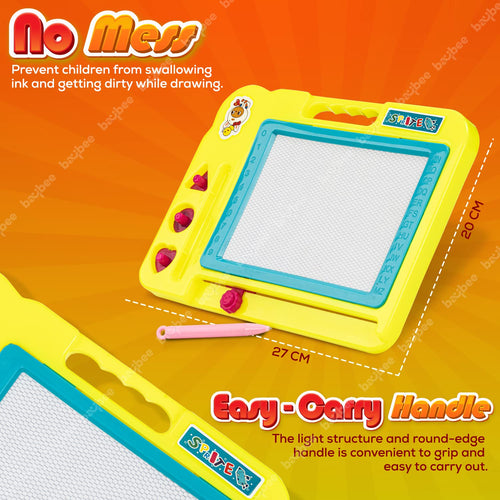 Baybee Pack of 2 Magnetic Drawing Erasable Doodle  Board Slate for Kids BAYBEE