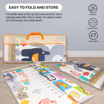 Baybee Baby Double Sided Play Mat Foldable Crawling Mat Size W-180cm X H-200 cm - Assorted Themes BAYBEE