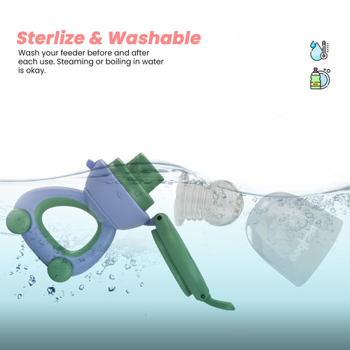 Baybee Silicone Baby Food & Fruit Nibbler for Babies, BPA Free Fresh Fruits Food Feeder for Baby Chewing Teething Toy BAYBEE