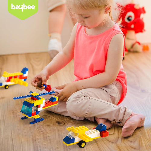 BAYBEE 200-Piece Building Blocks Set for Kids, Plane Puzzle Block Kids Games BAYBEE