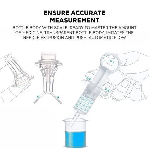 Baybee Silicone Baby Medicine Dispenser, BPA Free Medicine Dropper with Protective Case 20ML - White Baybee