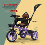 Baybee Albine 2 in 1 Baby Tricycle for Kids, Plug N Play Kids tricycle with Adjustable Parental Control