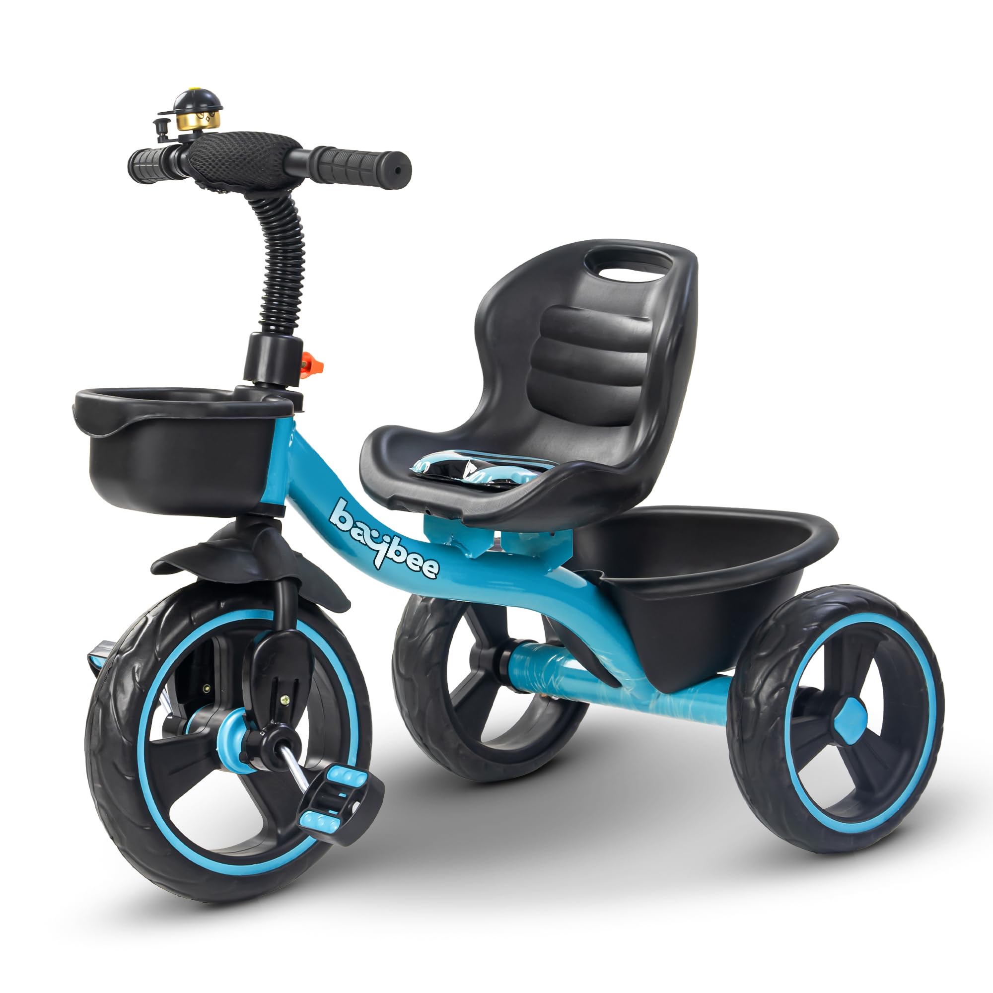 Baybee TRIXG Baby Tricycle for Kids, Smart Plug & Play Kids Cycle with Eva Wheels, Bell, Dual Baskets, High Backrest & Cushion | Kids Tricycle Trike | Baby Cycle for Kids 2 to 5 Years Boy Girl