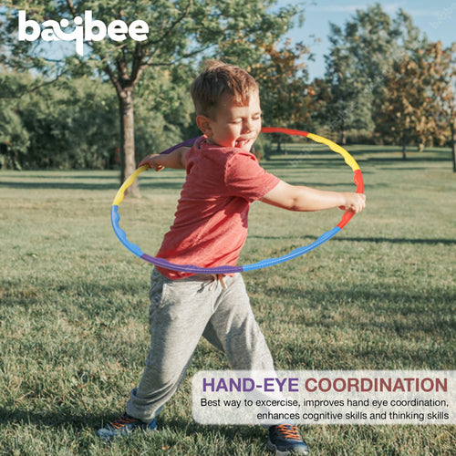 Baybee Detachable Hula Hoop for Kids Adults, Fitness Hoola Hoop Rings for Kids with 8 Interlockable Piece, Adjustable Size | Hula Hoop for Women Excersie BAYBEE