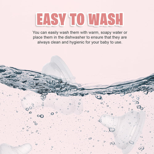 Baybee Wide Neck Baby Bottle Silicone Nipple Natural Flow Rate Feeding Teat/Nipple for Infant, Toddlers, Anti Colic BPA Free Slow Flow New Born Baby Feeding Bottle Nipple 0M+ (Large) BAYBEE