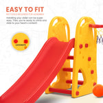 Baybee 3 in 1 Pony Garden Sliders for Kids, Plastic Baby Slide with Basketball Hoop for Kids