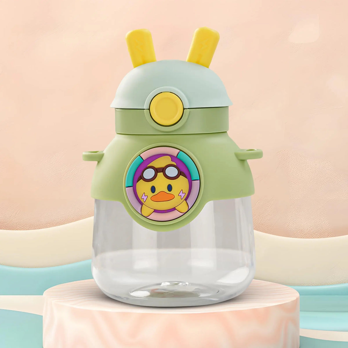 Baybee Bubbly Baby Sipper Water Bottle with Soft Silicone Straw and Adjustable Strap (670ml) BAYBEE