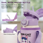 Baybee 2 in 1 PandaPlunge Baby Sipper Bottle with Straw for Kids Sipper Water Bottle (550ml) BAYBEE
