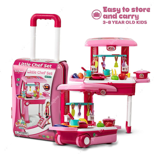 Baybee 2 in 1 Kitchen Set for Kids, Portable Pretend Play Toys BAYBEE
