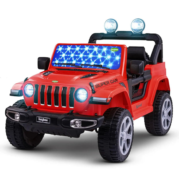 Baybee Robicun Battery Operated Car Jeep for Kids with Usb, Light and Music