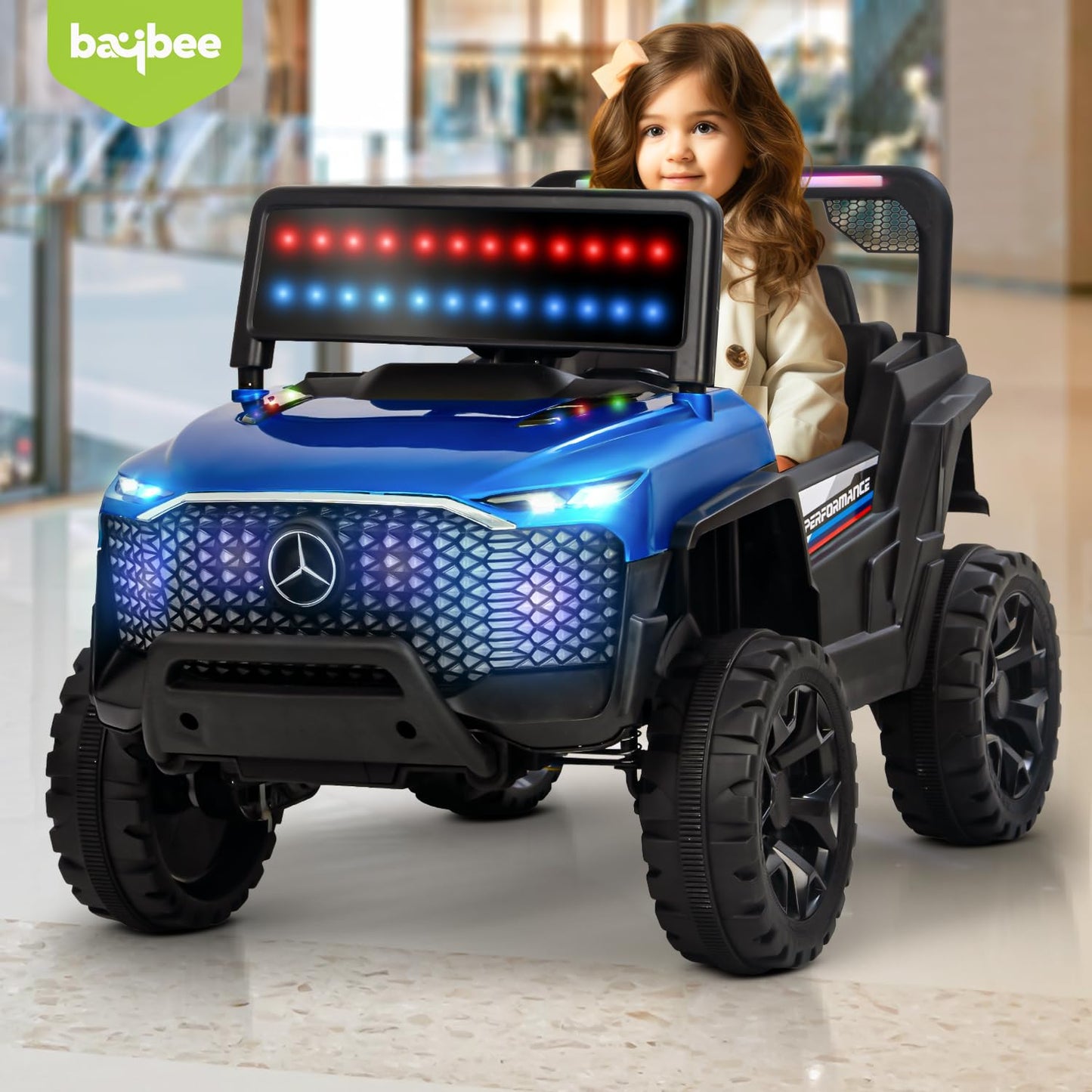 Baybee Rovera 4×4 Battery Operated Jeep for Kids, Ride on Toy Kids Car with RGB Windshield Light & Music | Baby Big Battery Car Toys for Kids | Electric Jeep Car for Kids to Drive 2 to 6 Years