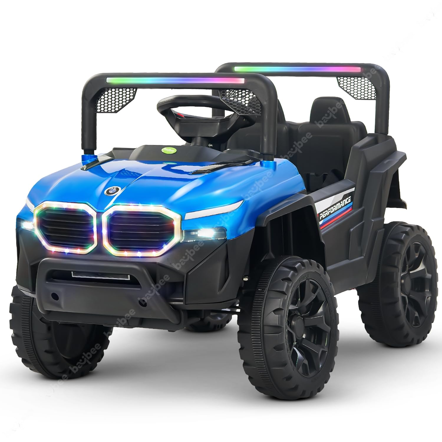 Baybee Alfton Battery Operated Jeep for Kids, Ride on Toy Kids Car with RGB Light & Music