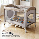 Baybee 3 IN 1 Baby Bedside Crib with Playpen for Babies Baybee India