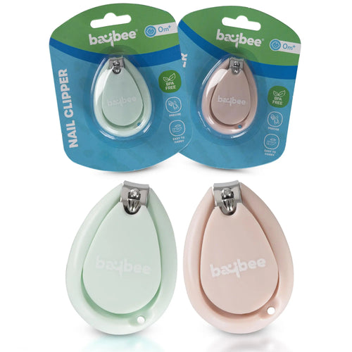 Baybee Baby Nail Clipper with Skin Guard, Safety Nails Cutter (Pack of 2) BAYBEE
