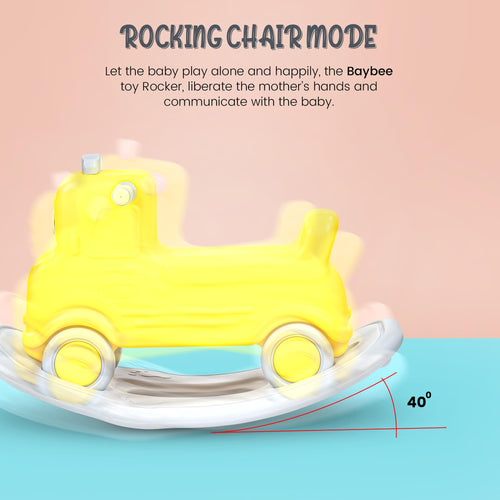 Baybee 2 in 1 Baby Horse Push Ride on Car with Rocker for Kids with Anti slip Handle (Pogo) BAYBEE