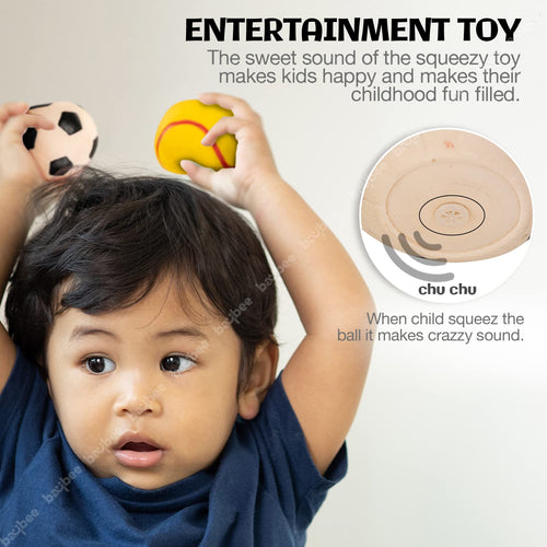 BAYBEE Mini Sports Squeeze Soft Rubber  Balls for Toddlers & Kids BAYBEE