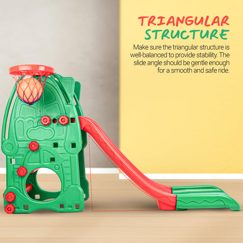 Baybee Garden Swing & Slider for Kids | Plastic Baby Slide Cum Swing Combo with Baby Basket Ball Toy for Home/Indoor/Outdoor Play Toys BAYBEE