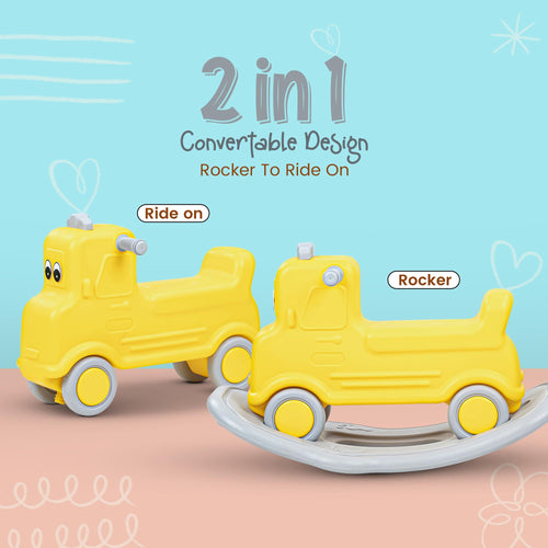 Baybee 2 in 1 Baby Horse Push Ride on Car with Rocker for Kids with Anti slip Handle (Pogo) BAYBEE