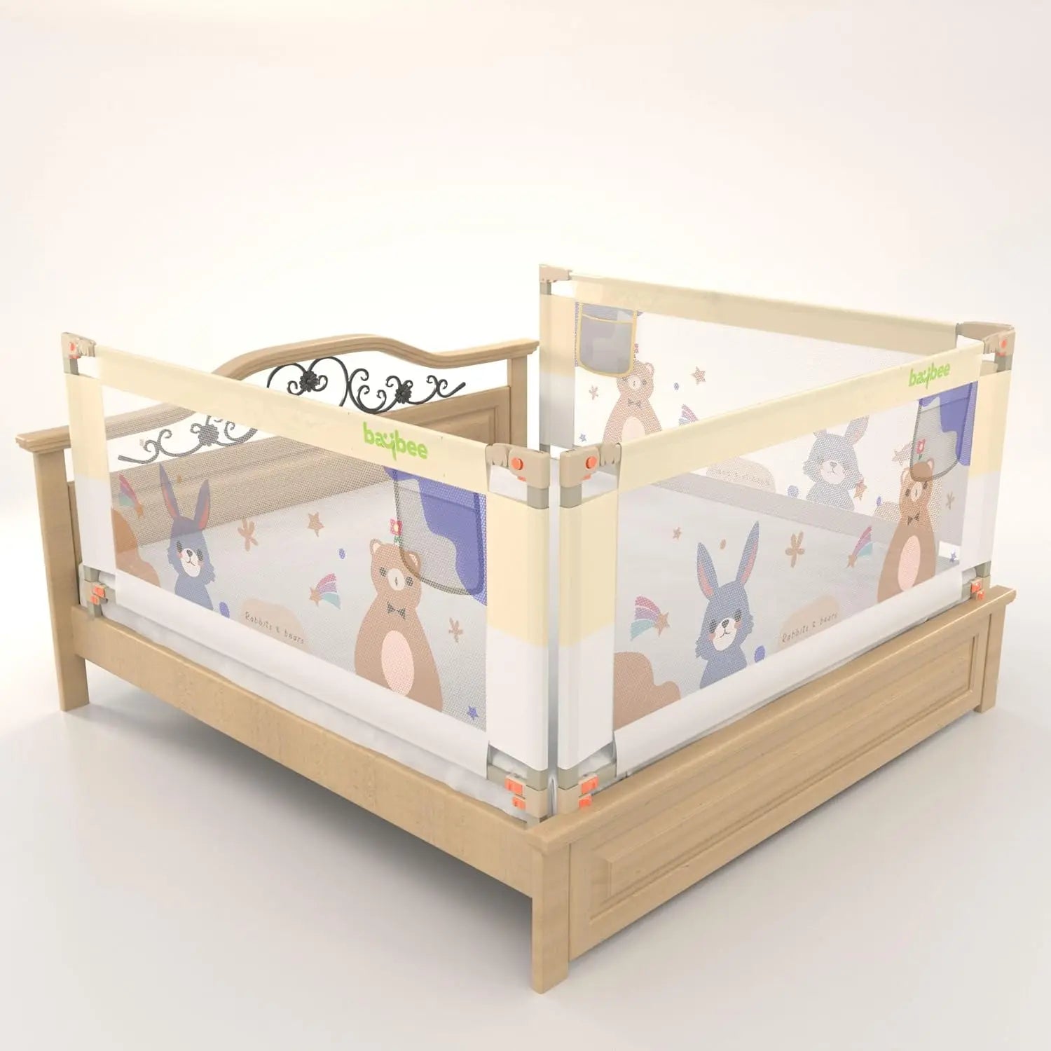 Baybee Baby Bed Rail Guard for Baby Safety (Pack of 3, 150x80CM)