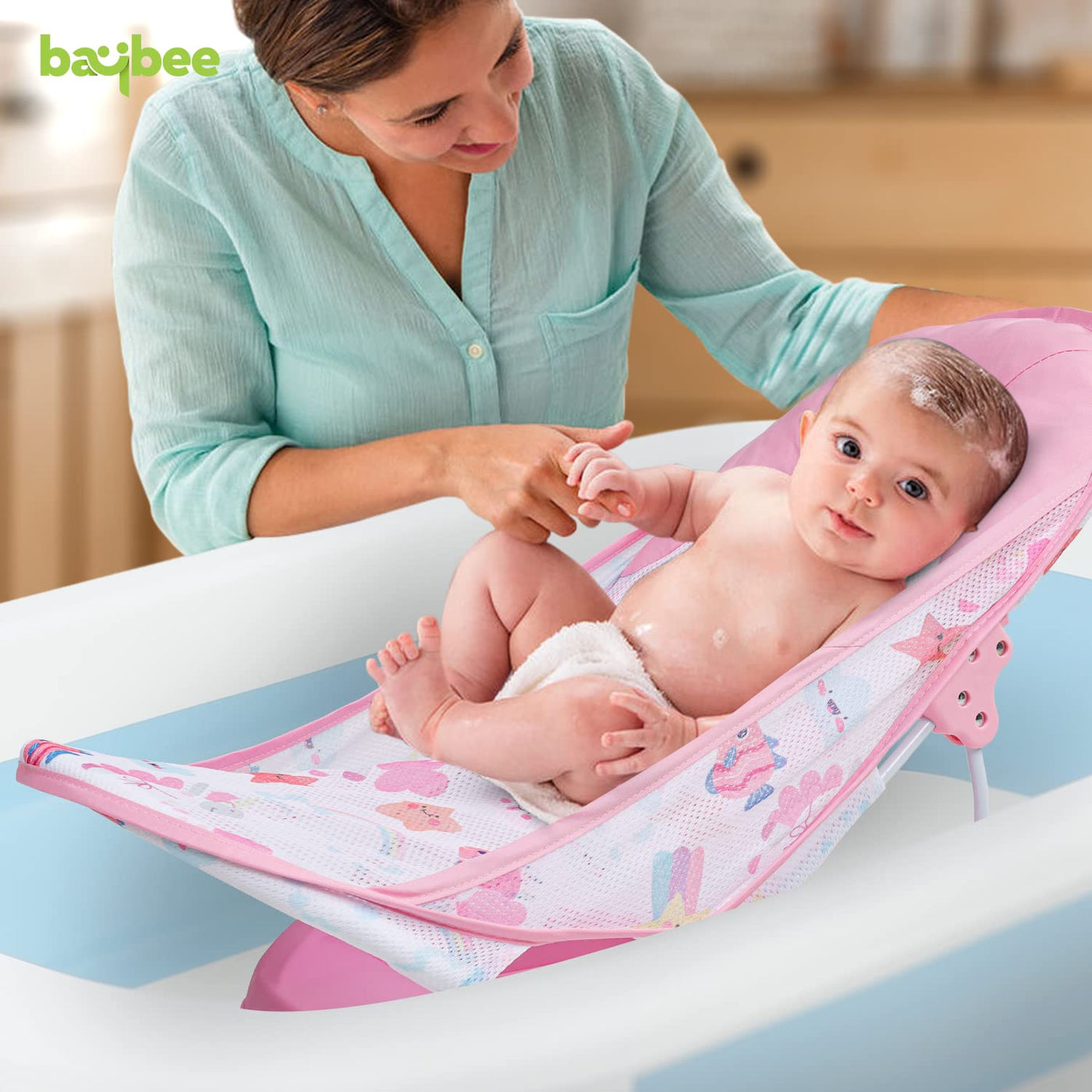 Baybee Foldable Baby Bather for Newborn Baby with Position