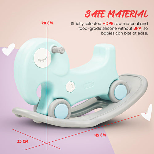 Baybee 2 in 1 Baby Horse Push Ride on Car with Rocker for Kids with Anti slip Handle (Horse) BAYBEE