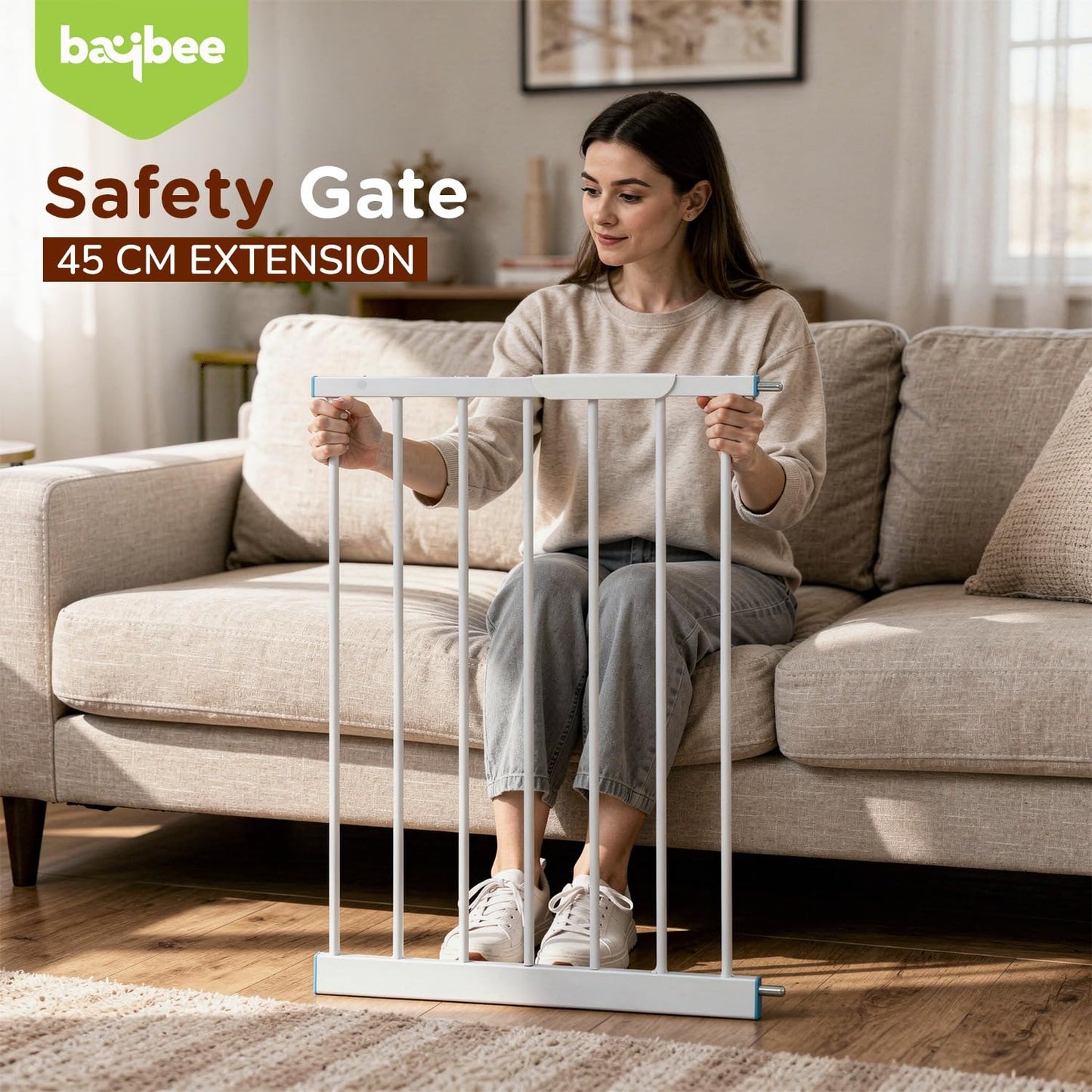 Baybee Safety Gate Extension 45cm Baby Gate Extender for Kids BAYBEE