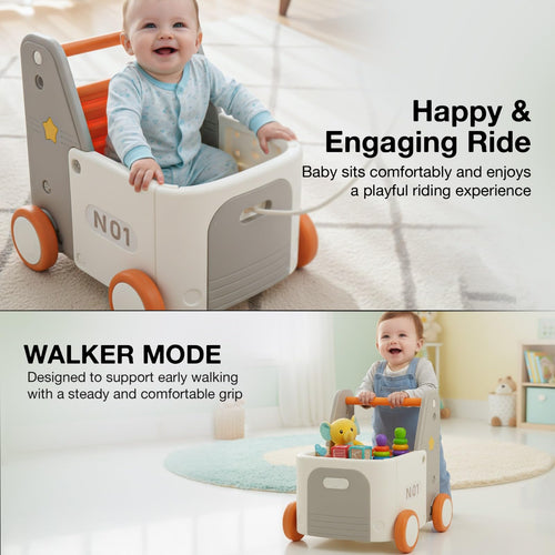 Baybee 4-in-1 Baby Walker & Kids Ride-On Smooth-Rotation Wheels Baybee India