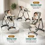 Baybee 3 in 1 High Chair with Removable Food & Toy Tray, 4 Level Height Adjustment Baybee India