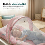 Baybee SafeDreams Series Baby Bedding Set for New Born Baby Mosquito Net & Neck Pillow, Sleeping Nest BAYBEE