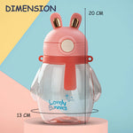Baybee Drinking Water Bottle for School Kids with Adjustable Strap & Carry Handle (600ml) BAYBEE