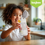 Baybee Bamboo Sipper Water Bottle with Straw for Kids Leak Proof (550ml) BAYBEE