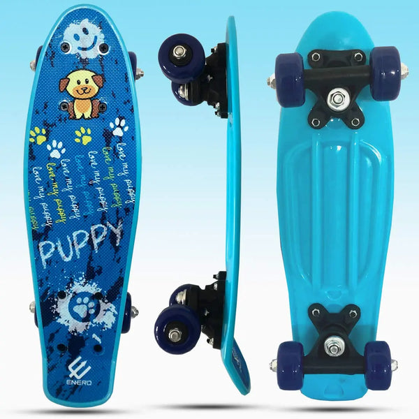 Baybee Plastic Skateboard with Colorful PU Wheels Complete Cruiser for Kids