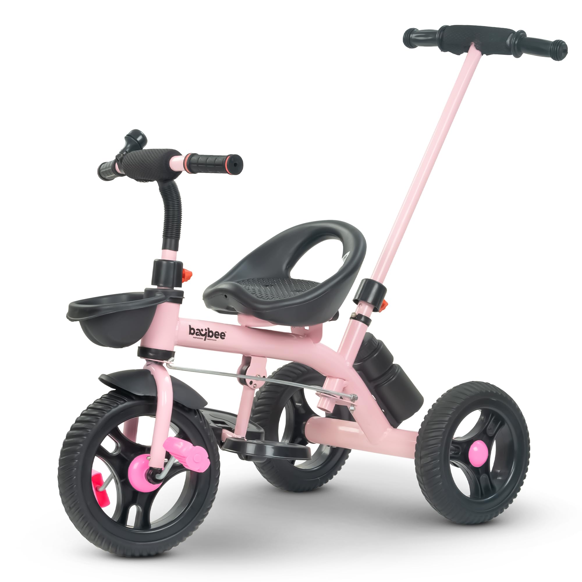 Baybee Triker 2 in 1 Baby Tricycle for Kids, Smart Kids Tricycle with Parental Push Handle, Eva Wheels, Footrest & Baskets