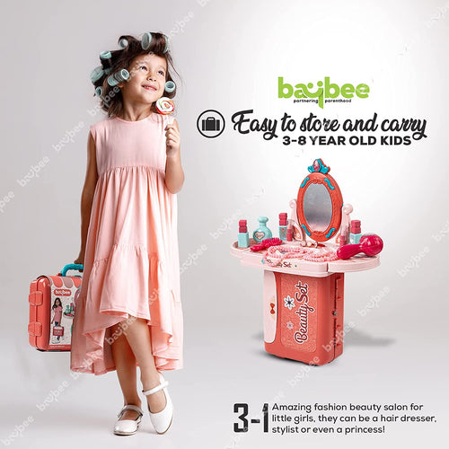 Baybee 3 in 1 Kids Beauty Makeup Kit Set Toys for Girls, Convertible Dressing Table & Suitcase BAYBEE