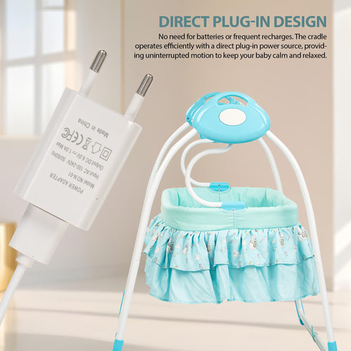 BAYBEE Bella Electric Swing Cradle for Baby, Automatic Baby Swings with 6 Speed Adjustment, Mosquito Net, Music & Remote | Cradle Jhula for Baby | Baby Swing for 0 to 12 Months Boy Girl BAYBEE