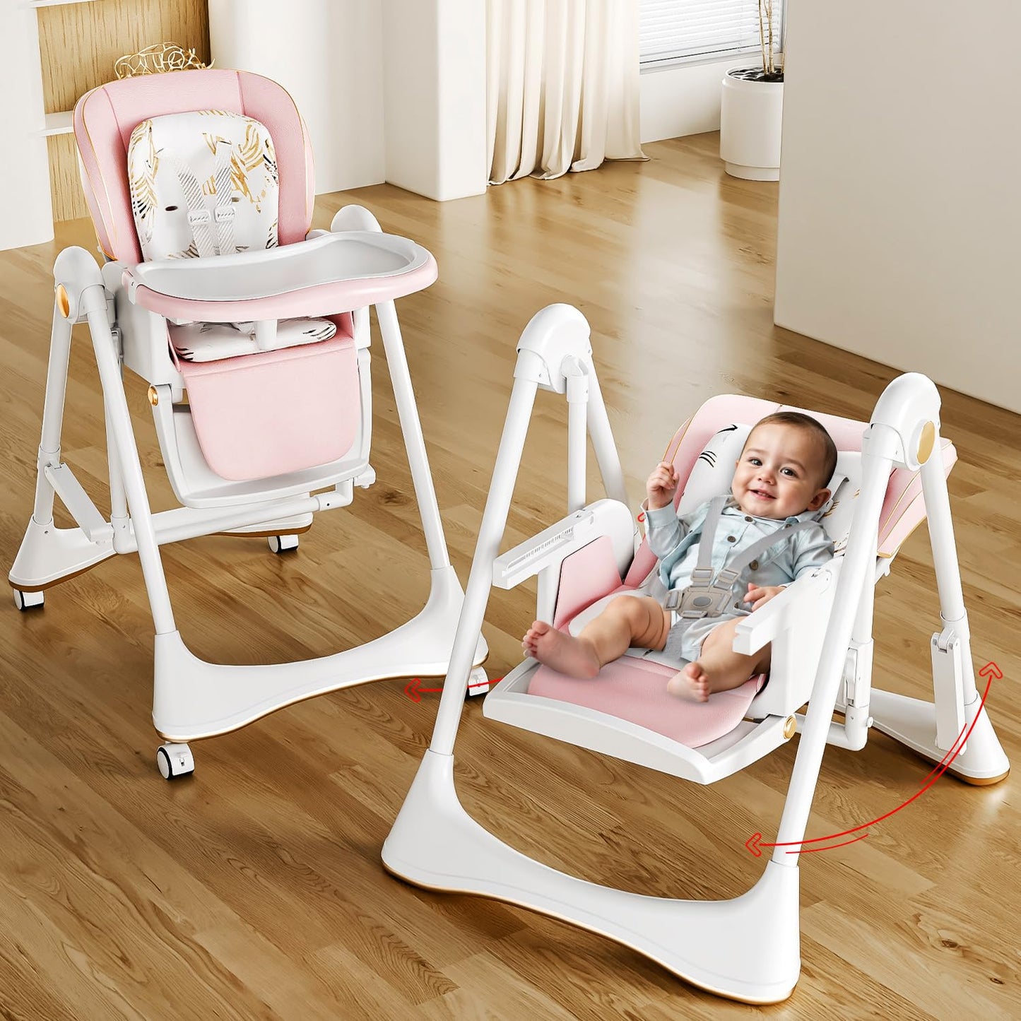 Baybee Nivio Convertible 3-in-1 Baby High Chair for Kids