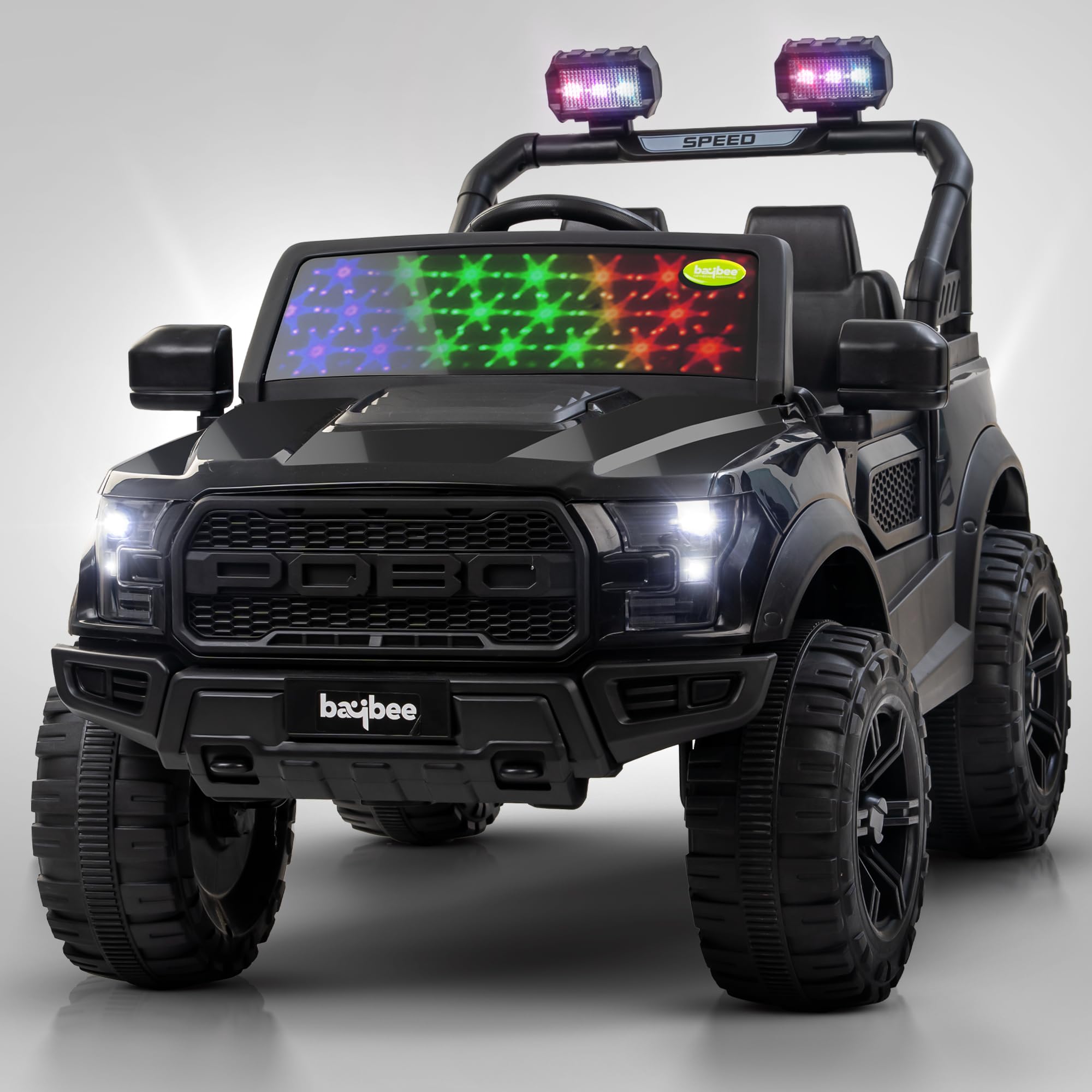 Baybee Bronco Battery Operated Jeep for Kids | RGB Windshield Light & Music | Kids to Drive 3 to 8 Years Boys Girls