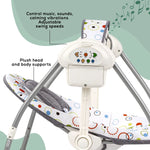 Baybee Elora Automatic Electric Baby Swing Cradle with 3 Point Safety Belt & Removable Baby Toys BAYBEE