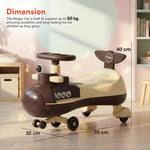 Baybee Diver Baby Swing Cars for Kids Twister Ride on Kids Car with RGB Lights - Baybee India