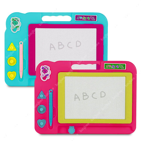 Baybee Pack of 2 Magnetic Drawing Erasable Doodle  Board Slate for Kids BAYBEE