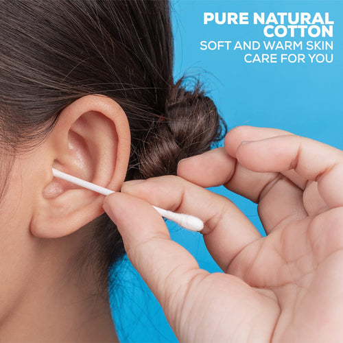 Baybee 600 Pcs Baby Cotton Swab Ear Buds Cleaner, Safe & Hygienic for Babies - Pack of 3 BAYBEE