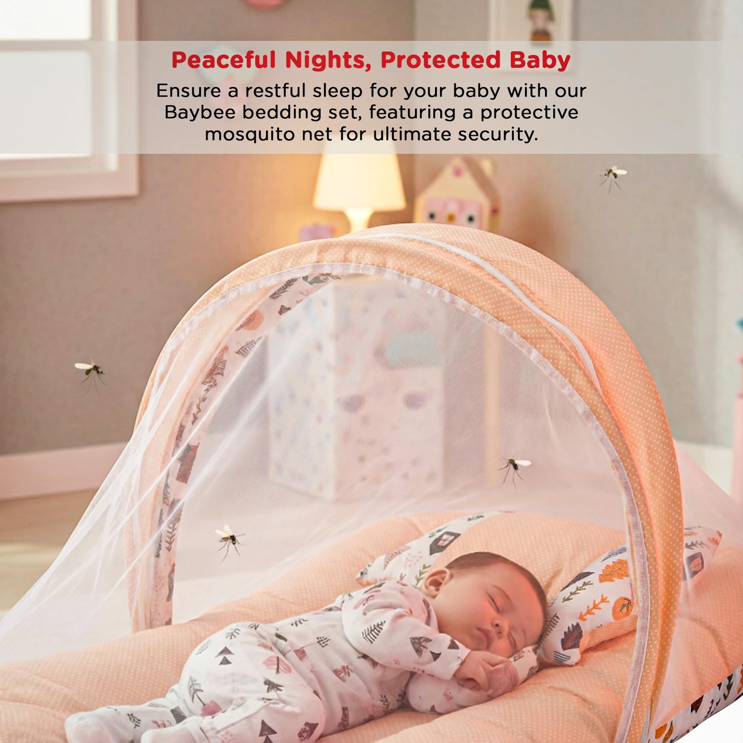 Baybee Baby Bedding Set for New Born Baby, Bed Mattress with Mosquito Net Baybee India