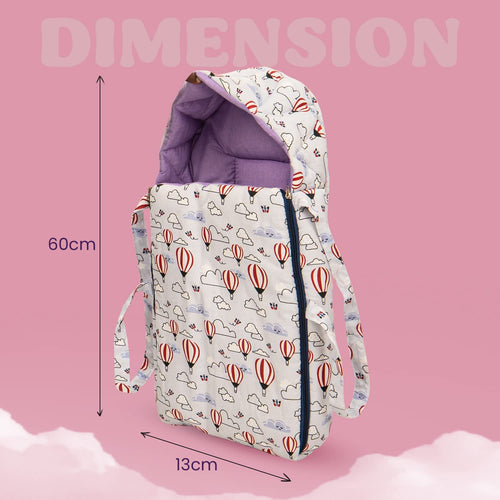 BAYBEE Freya Luxury Casey Sleeping Carry Bag, Cotton Baby Bed Cum Carry Bed, Printed Baby Sleeping Bag for Kids-Infant Portable Bassinet BAYBEE