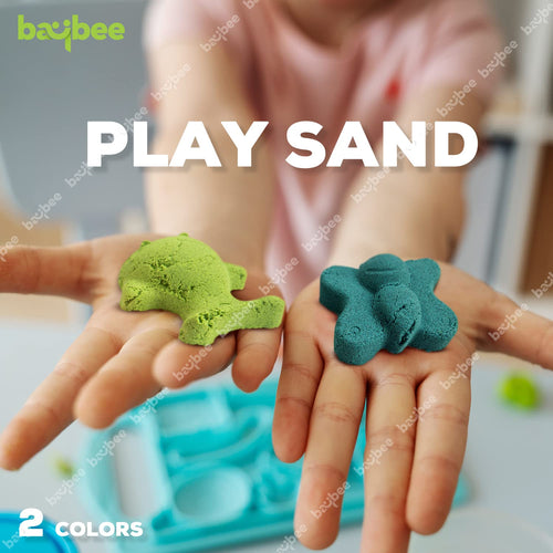 BAYBEE Creative Play Sand for Kids 1Kg, Moldable Magic Sand Dough Activity Toys Set, Sand Clay for Kids to Play BAYBEE