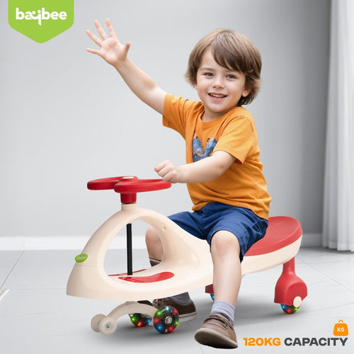 Baybee Glide Kids Magic Swing Car with 360° Steering, Music & PU LED Wheels | Magic Cars for Kids 3 to 8 Years Boys Girls BAYBEE