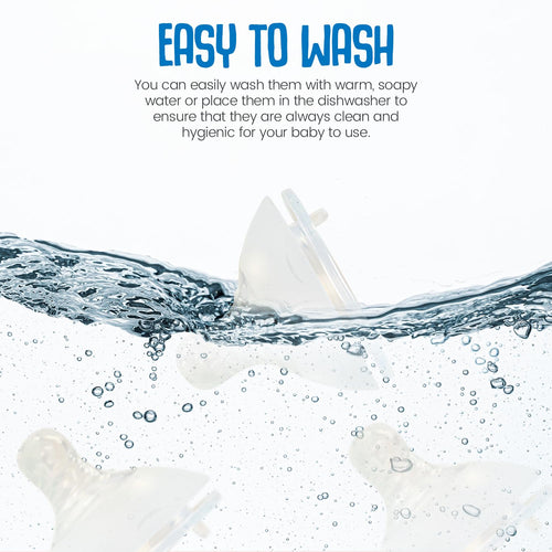 Baybee Wide Neck Baby Bottle Silicone Nipple Natural Flow Rate Feeding Teat/Nipple for Infant, Toddlers, Anti Colic BPA Free Slow Flow New Born Baby Feeding Bottle Nipple 0M+ (Medium) Baybee India