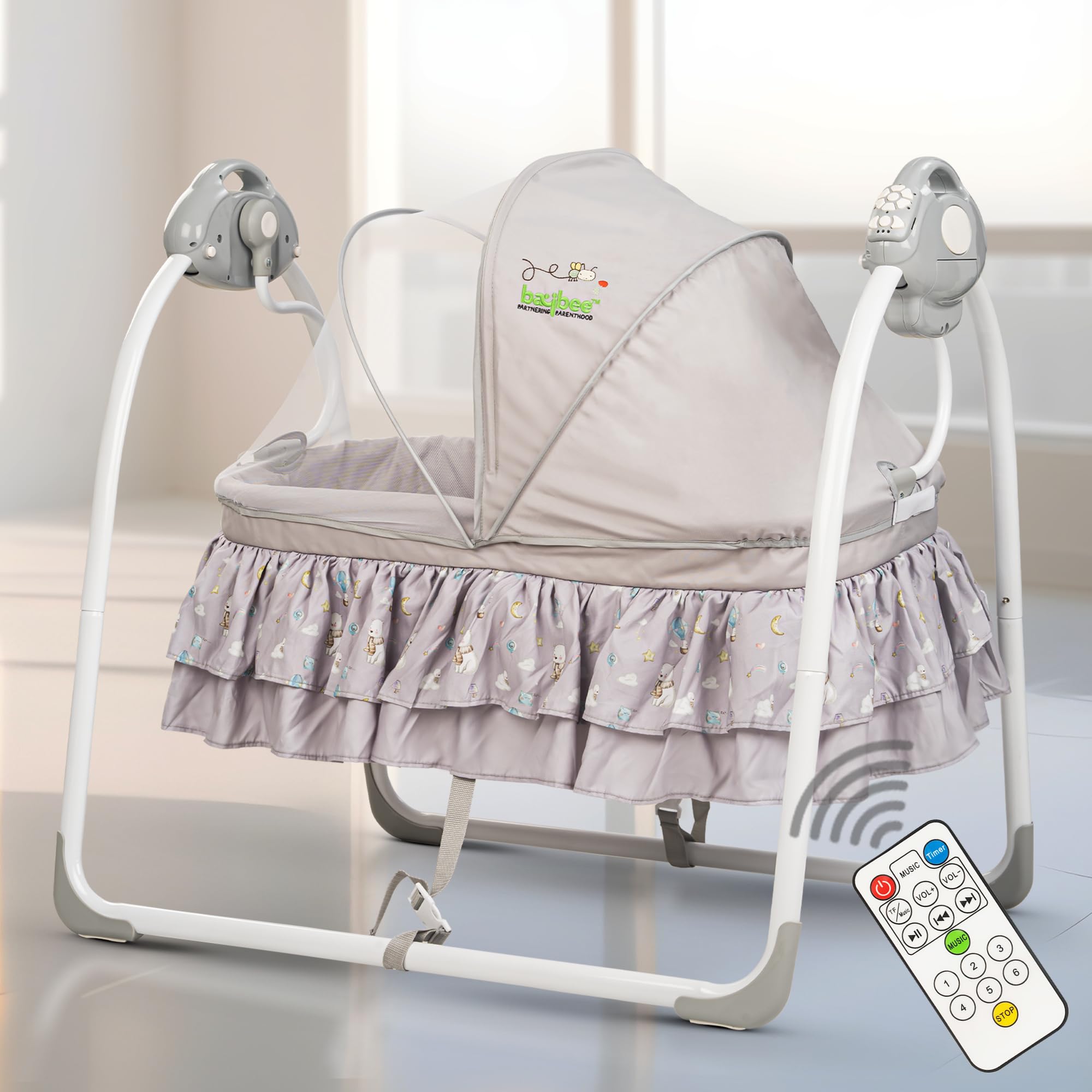 BAYBEE Bella Electric Swing Cradle for Baby Automatic Baby Swings wit Baybee India