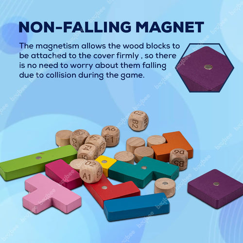Baybee Wooden Block Logic Magnetic Puzzle Kids Toys BAYBEE
