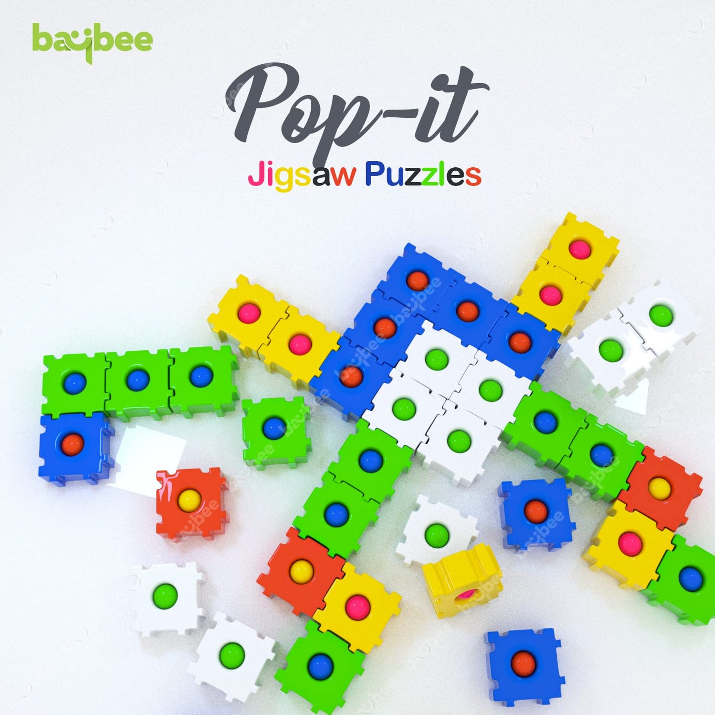 Baybee 30 Pcs Jigsaw Puzzle Pop It Toys for Kids